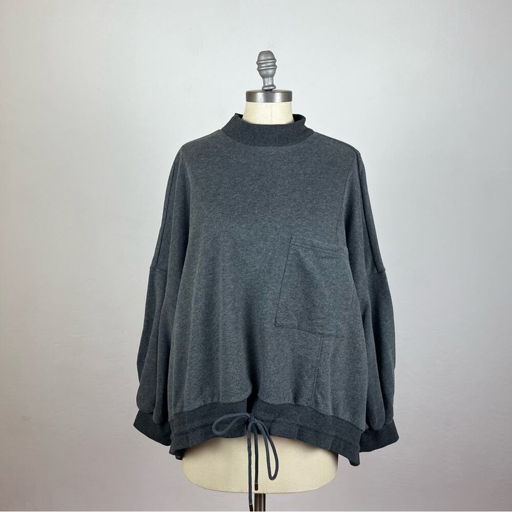 NAP Loungewear Charcoal Boxy Crop Sweatshirt